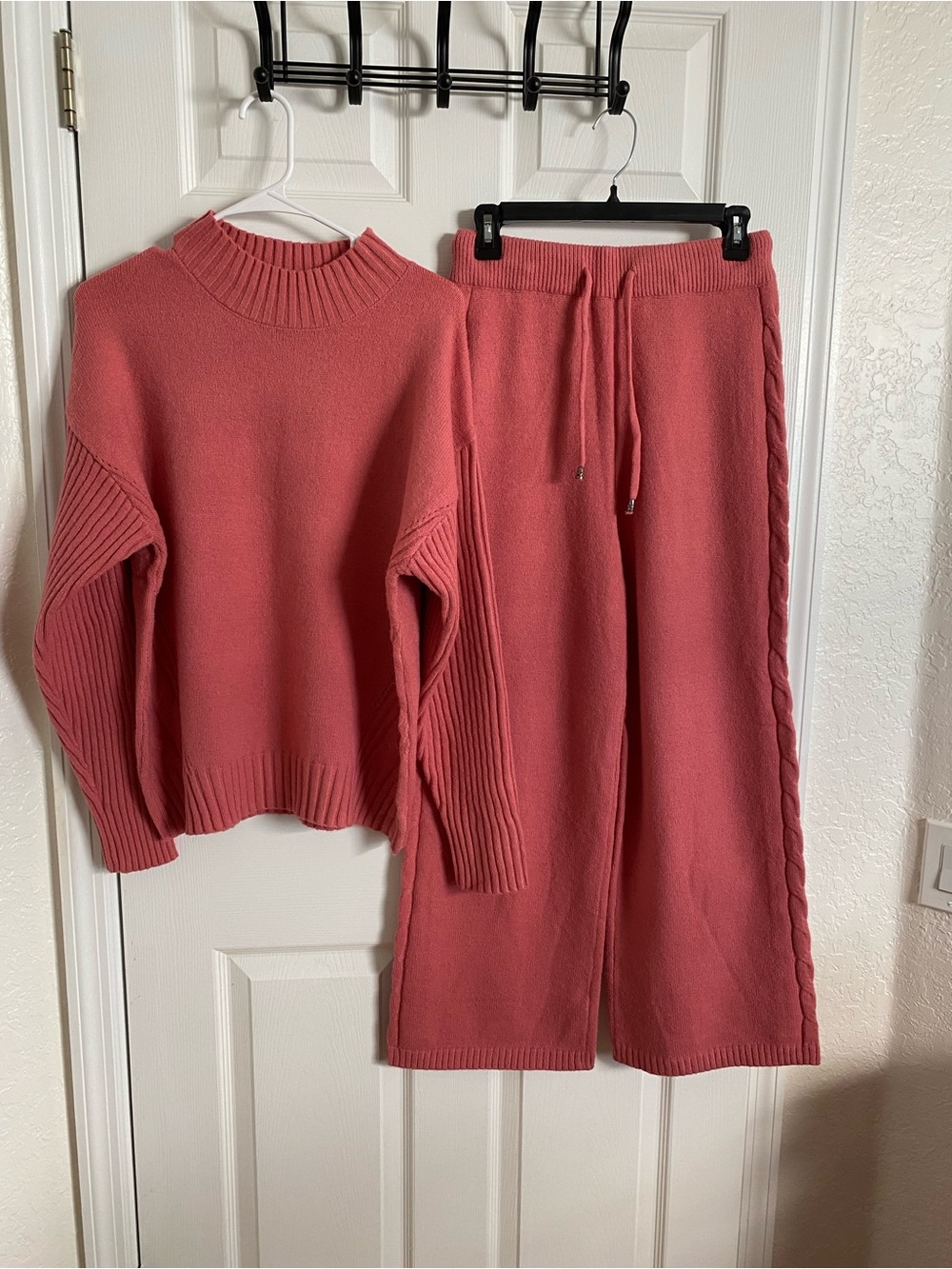 NWT S. Christina 100% Cashmere Matching Lounge Set – Soft Pink | Size L